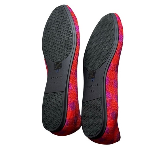 Rothy's The Square Pomegranate Gingham Ballet Flat Size W9.5 NWOB - Picture 6 of 9